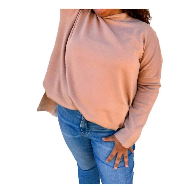 Cozy Essentials Affordable Layers Entro - Allie Mock Neck Long Sleeve Top (Plus)