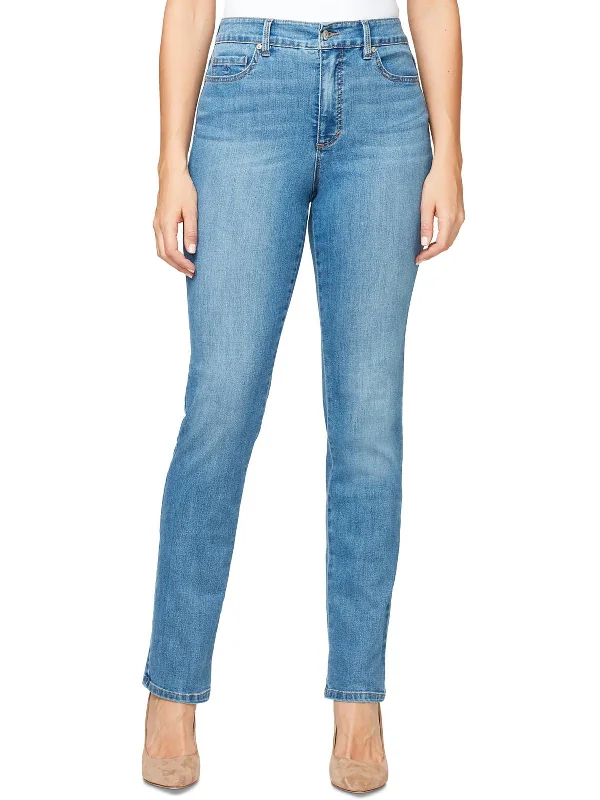 Relaxed Chic Soft Apparel Amanda Womens Classic Rise Medium Wash Slim Jeans