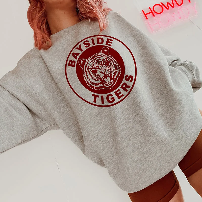 Fashion Layering Pieces Cozy Dresses Bayside Tigers Crewneck Sweatshirt