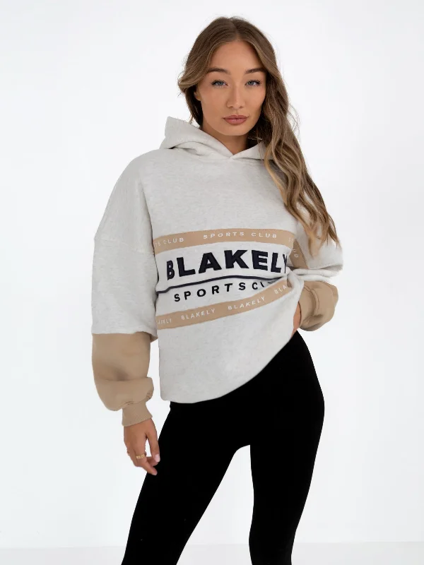 Comfortable Layered Styles Casual Wardrobe Alpine Sports Oversized Hoodie - Marl White