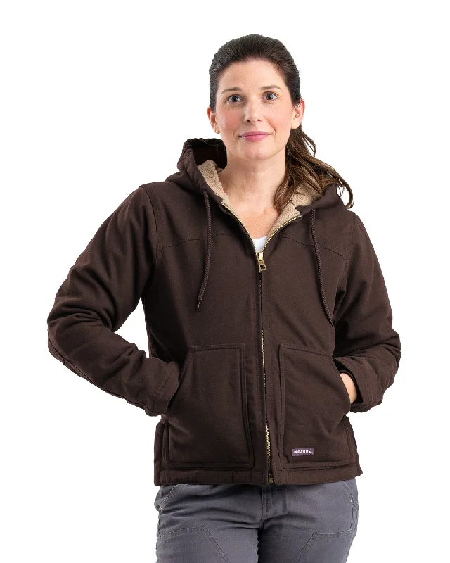 Cozy Looks Affordable Outfits Women's Sherpa-Lined Duck Hooded Jacket
