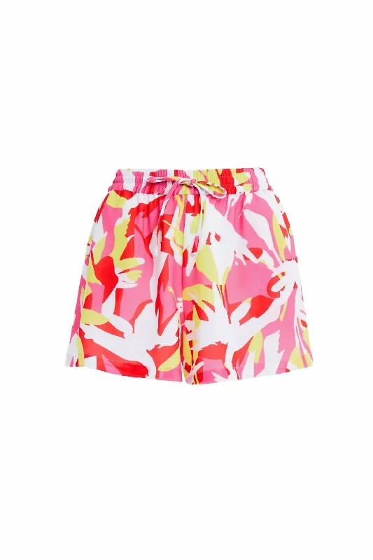 Cozy Fashion Styles Elegant Comfort Sara Shorts In Pink Tropics