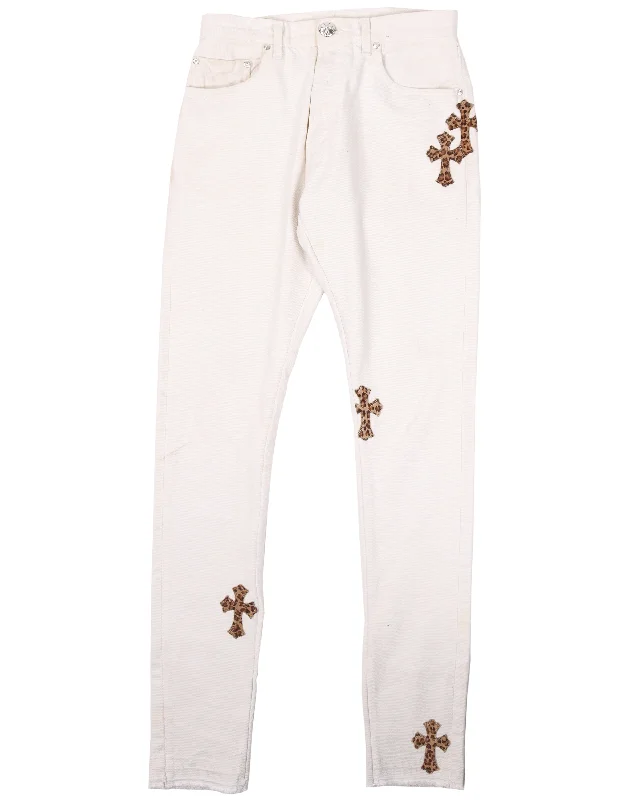 Soft Comfort Fits Sleek Comfort LEVI'S LEOPARD CROSS PATCH DENIM