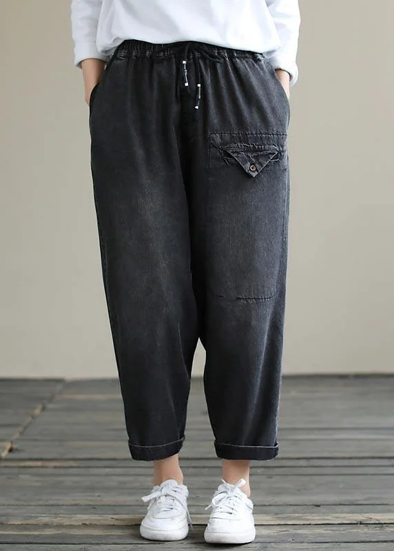 Budgeted Comfortable Wear Daily Chic Organic Spring Casual Pants Denim Black Fabrics Cinched Pants Budgeted Comfortable Wear Daily Chic Organic Spring Casual Pants Denim Black Fabrics Cinched Pants