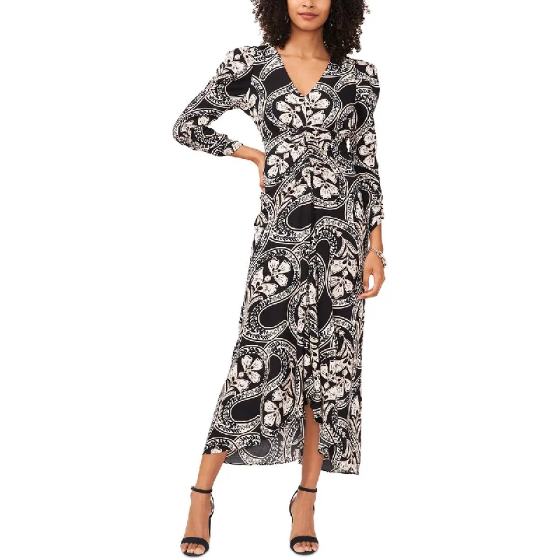 Fashion Layering Pieces Modern Daywear MSK Womens Printed Rayon Maxi Dress