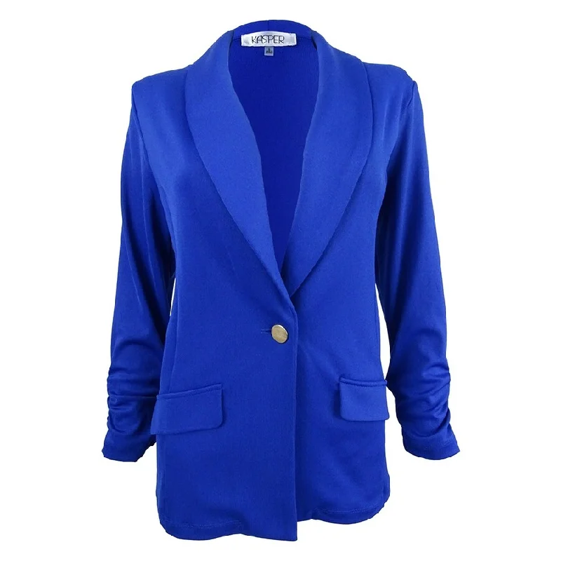 Cozy Fashion Styles Comfortable Daywear Kasper Women's Single-Button Shawl-Collar Blazer