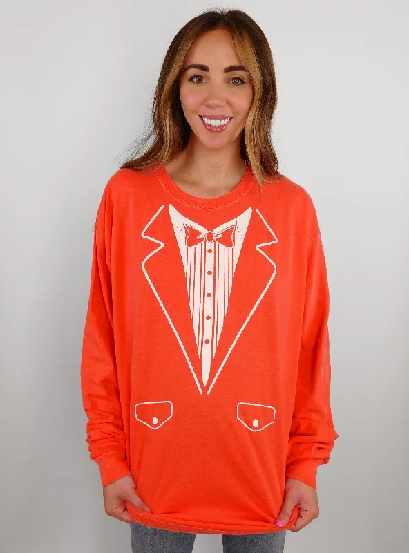 Fashion Comfort Trends Casual Wardrobe Tuxedo Long Sleeve Tee