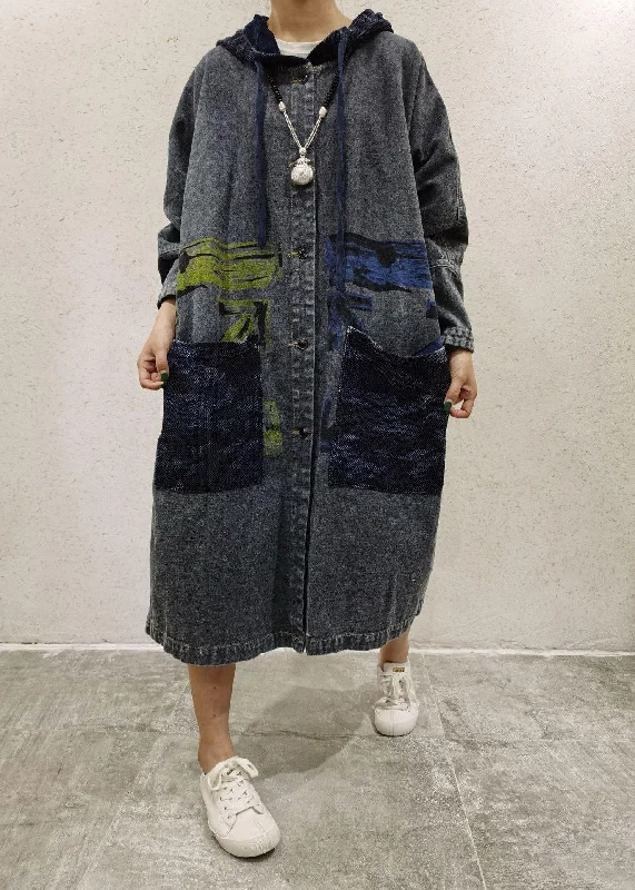 Comfy Fashion Trends Everyday Style DIY Dark Gray Baggy Hooded Coat
