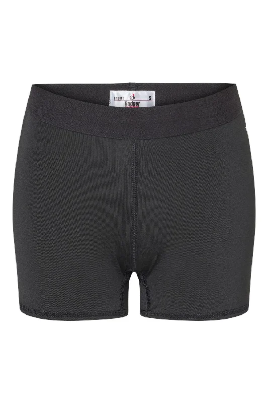 Practical Cozy Looks Effortless Style Badger Womens Moisture Wicking Pro Compression Shorts - Black