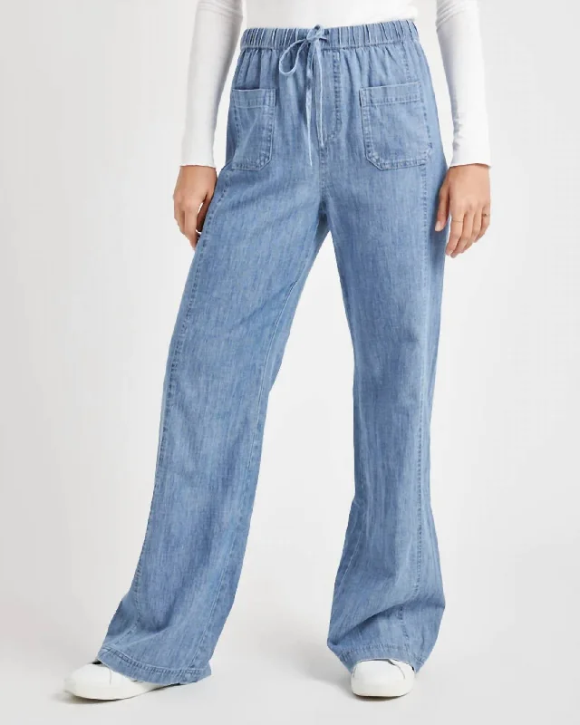 Streetwear Comfort Warm Layers Bradley Cotton Pant In Indigo