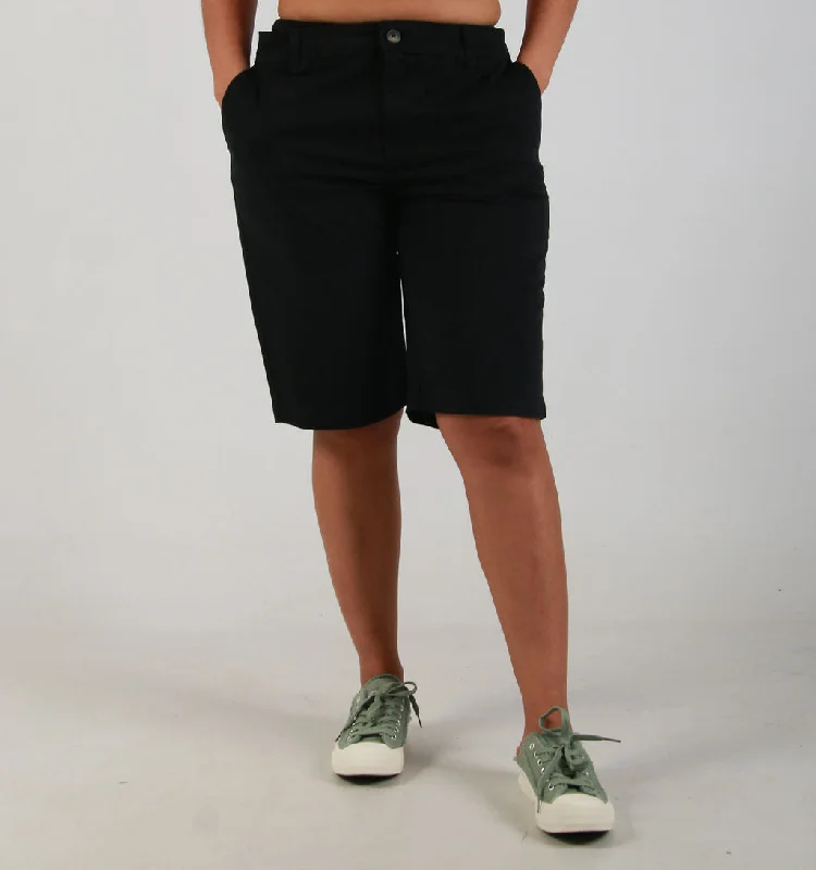 Cozy and Fashionable Comfy Textiles LADIES SLANT POCKET CHINO – BLACK