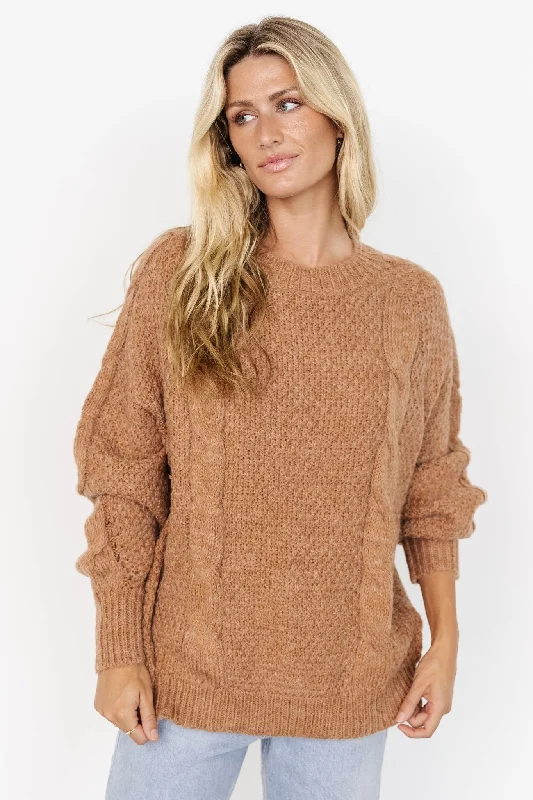 Lukas Cable Knit Sweater | Camel