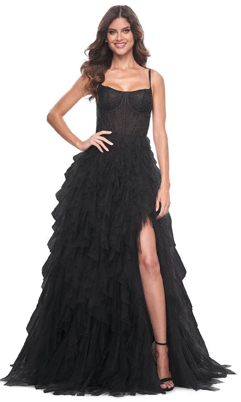 Trendy Easywear Effortless Comfort La Femme 32233 - Ruffle Skirt Prom Dress