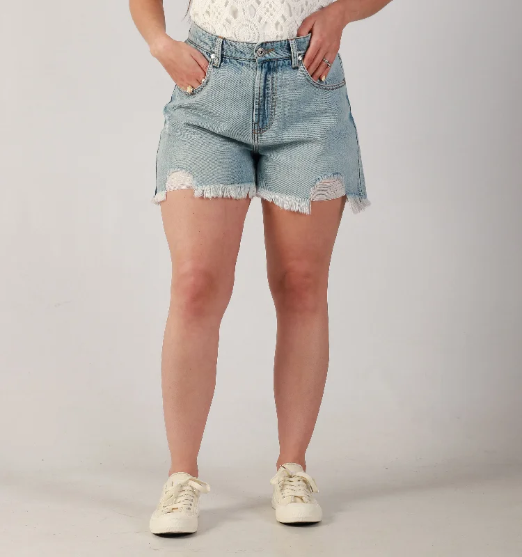 Cozy Looks Comfort Trends CHEEKY FRAY-DEN-LT BLU