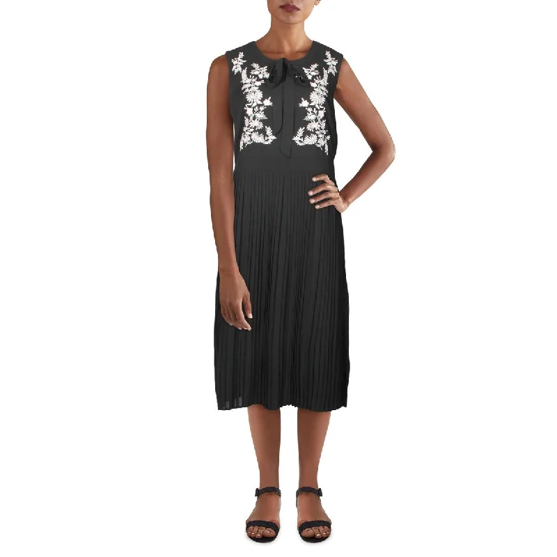 Relaxed Fit Choices Day Comfort Nanette Nanette Lepore Womens Pintuck Embroidered Maxi Dress
