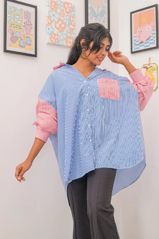 Coastal Contrast Oversize Shirt