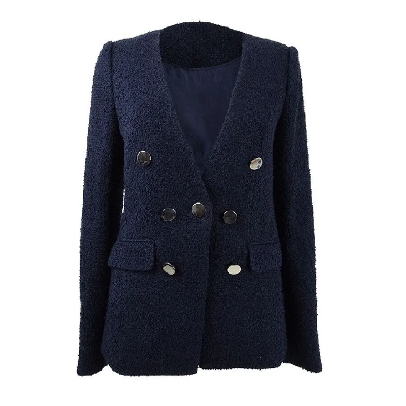 Effortless Chic Looks Casual Looks Calvin Klein Womens Textured One Button Blazer Jacket