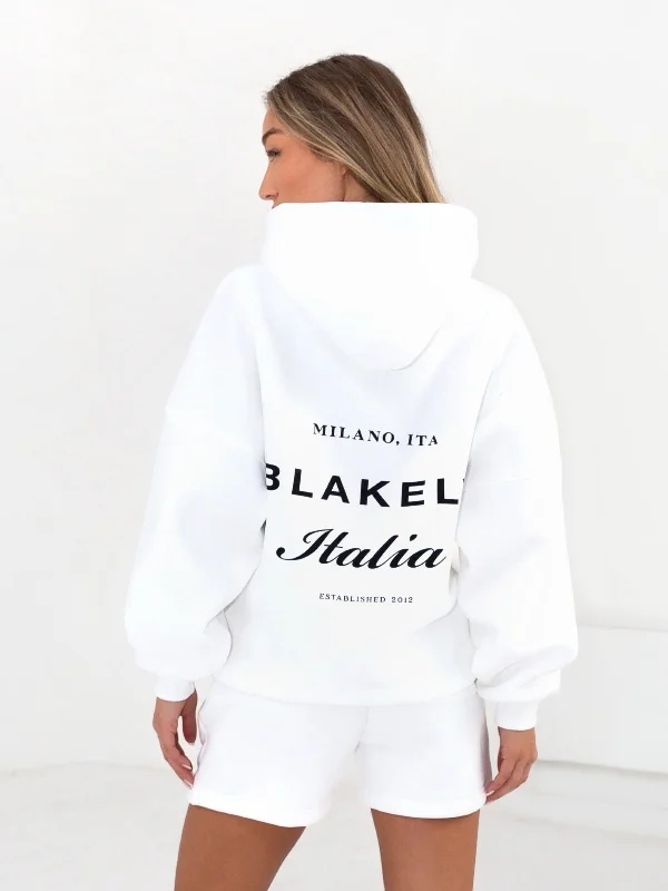 Comfy Clothing Choices Versatile Styles Italia Oversized Hoodie - Flat White
