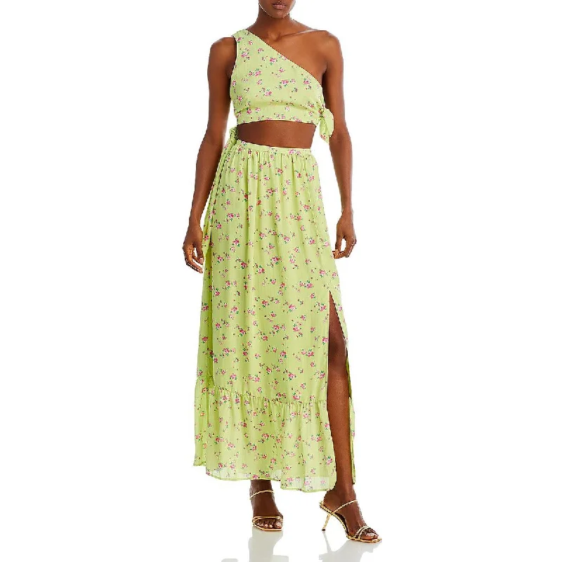 Fashion Comfort Wearables Easy Style WAYF Womens Darlin Chiffon Cut-Out Maxi Dress