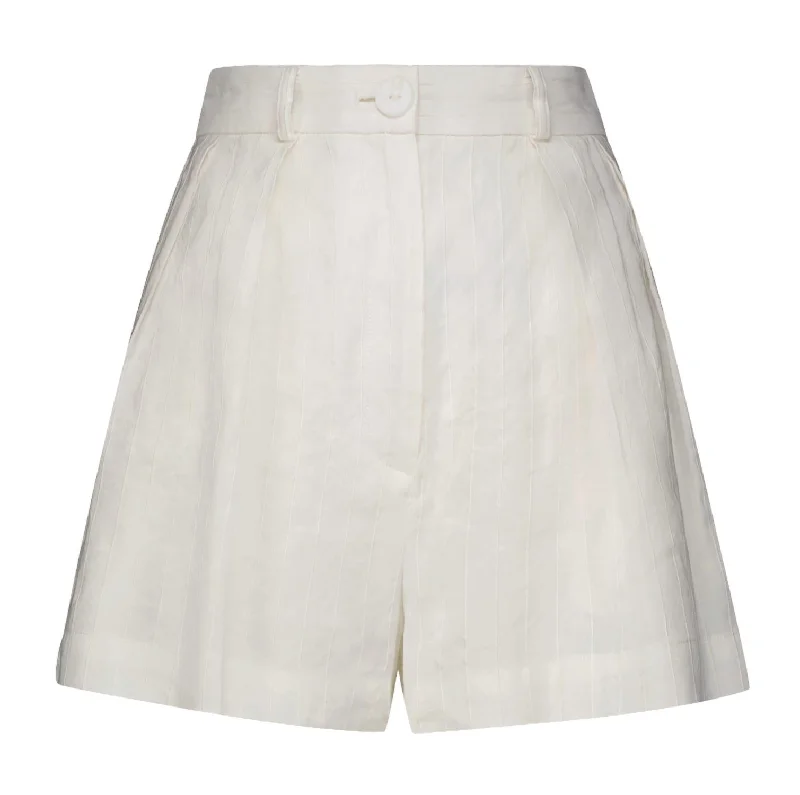 Affordable Layers Soft Dressing Button Pleated Short In White