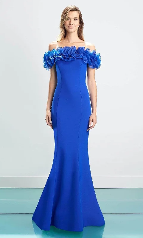 Alexander by Daymor - Ruffled Ornate Evening Dress 1461