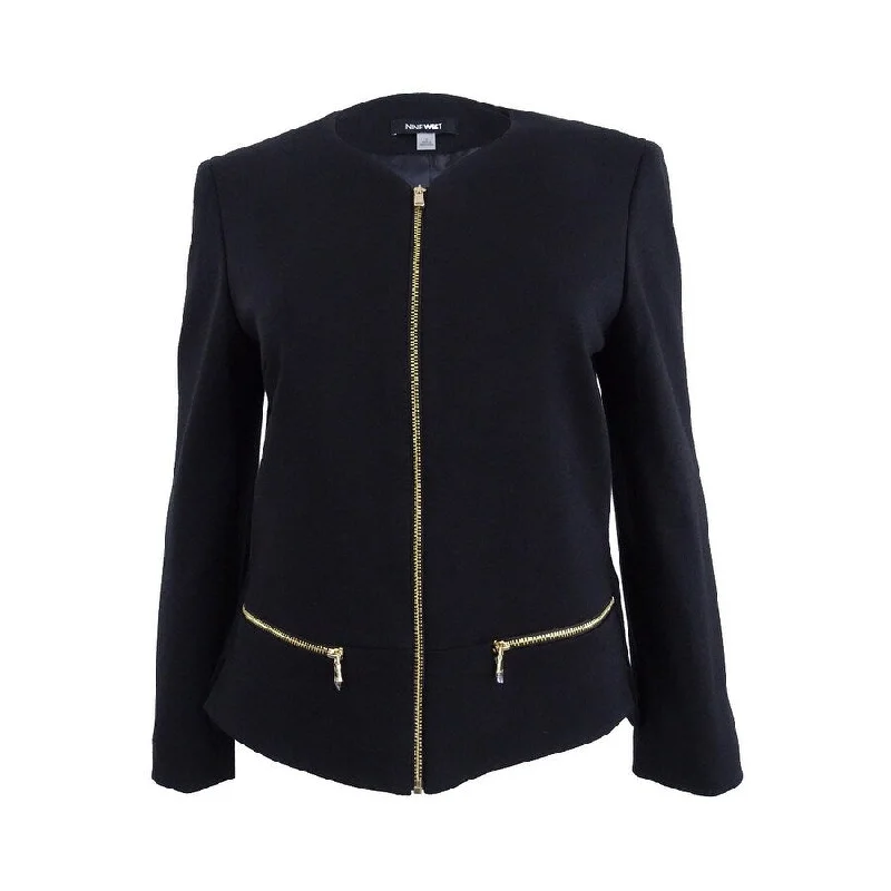 Smart Fashionwear Affordable Layers Nine West Women's Ponte Zip-Front Jacket