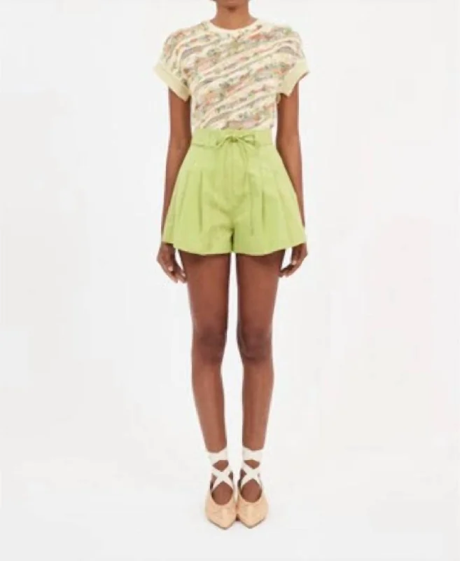 Effortless Fashionwear Relaxed Outfits Iris Shorts In Lichen