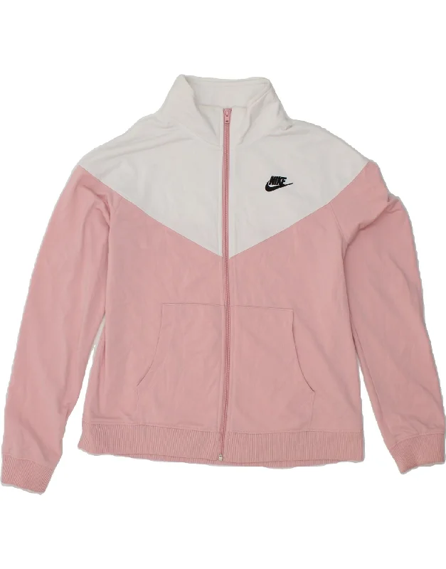 Budgeted Comfortable Wear Practical Fashion NIKE Womens Tracksuit Top Jacket UK 14 Medium Pink Colourblock Polyester Budgeted Comfortable Wear Practical Fashion NIKE Womens Tracksuit Top Jacket UK 14 Medium Pink Colourblock Polyester