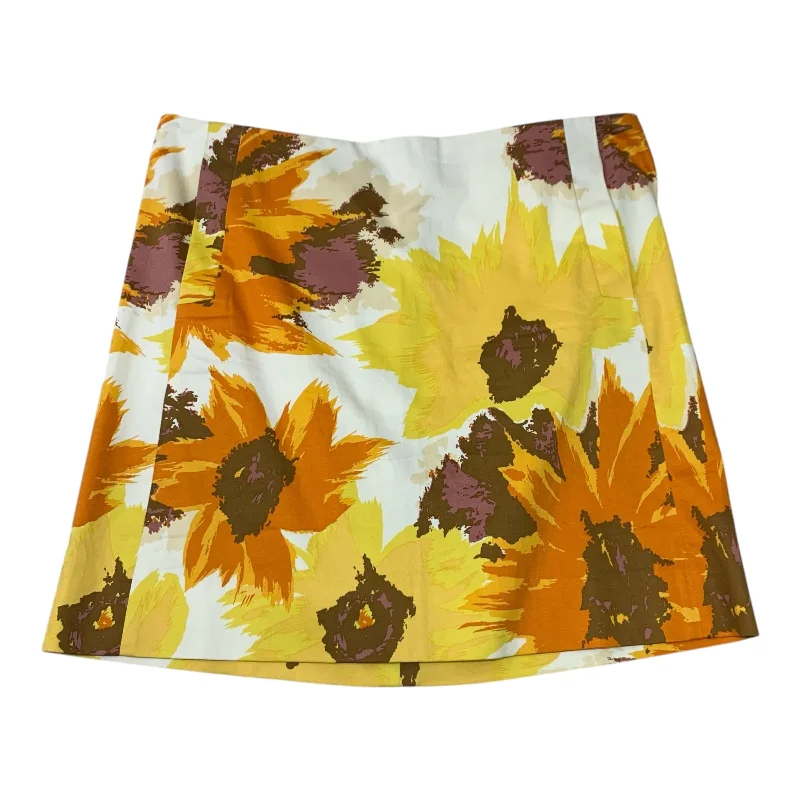 Chic Vibes Comfortable Textiles Skirt Mini & Short By J. Crew In Orange & Yellow, Size: Xs Chic Vibes Comfortable Textiles Skirt Mini & Short By J. Crew In Orange & Yellow, Size: Xs