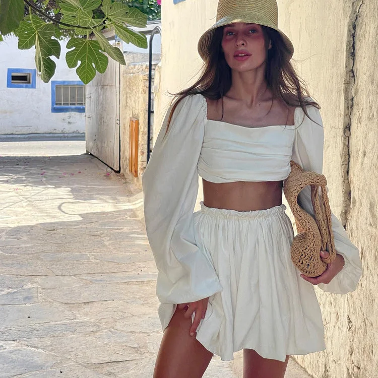 Street Chic Clothing Street Chic Sexy Summer Strapless Tops and Skirts Suits