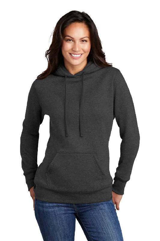 Street Comfort Clothing Comfortable Fit Port & Company Womens Core Fleece Hooded Sweatshirt Hoodie w/ Pouch Pocket - Heather Dark Grey Street Comfort Clothing Comfortable Fit Port & Company Womens Core Fleece Hooded Sweatshirt Hoodie w/ Pouch Pocket - Heather Dark Grey