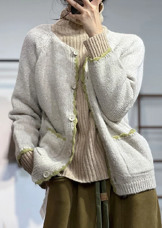 Relaxed Textiles Comfortable Layering Apricot Solid Cozy Woolen Coat O Neck Long Sleeve Relaxed Textiles Comfortable Layering Apricot Solid Cozy Woolen Coat O Neck Long Sleeve