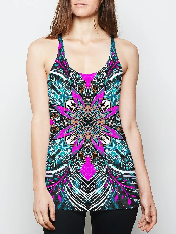 Stylish Daily Outfits Affordable Comfort Floral Burst Racerback Tank Top
