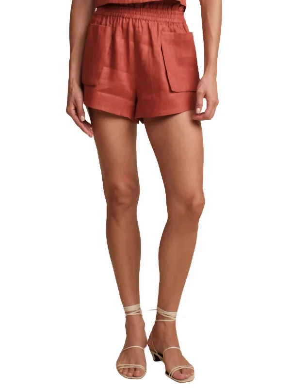 Affordable Layers Comfortable Textiles Mira Short In Tandoori