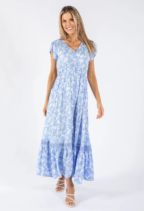 Fashion Comfort Wearables Trendy Layers Sky Blossom Dress