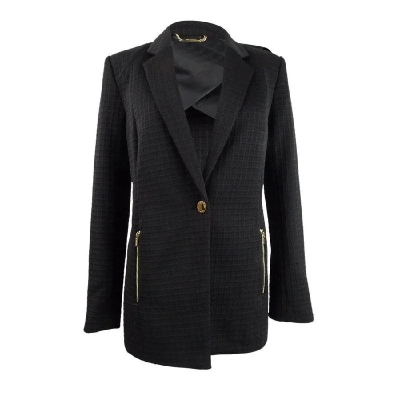 Comfortable Apparel Comfy Textiles Calvin Klein Women's One-Button Blazer (6, Black) Comfortable Apparel Comfy Textiles Calvin Klein Women's One-Button Blazer (6, Black)