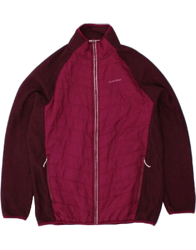 Practical Streetwear Soft Look CRAGHOPPERS Womens Tracksuit Top Jacket UK 20 2XL Burgundy Colourblock Practical Streetwear Soft Look CRAGHOPPERS Womens Tracksuit Top Jacket UK 20 2XL Burgundy Colourblock