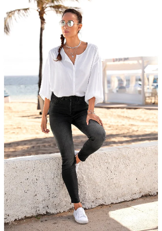 Soft and Cozy Apparel Simple Comfortwear LASCANA Women's High Rise Jeggings