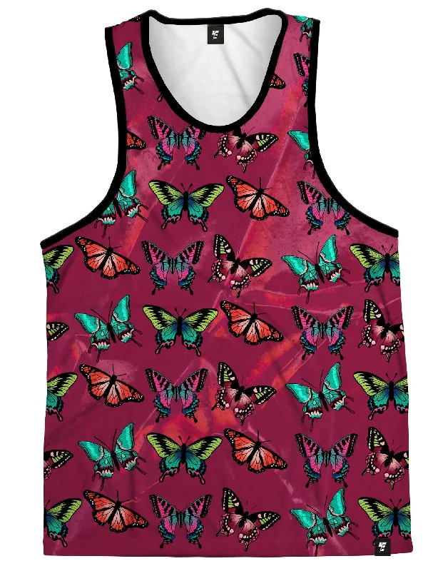 Modern Fitwear Comfort Trends Maroon Butterfly Unisex Tank
