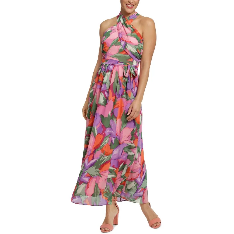 Comfort Wear Styles Affordable Layers MSK Womens Petites Printed Chiffon Maxi Dress