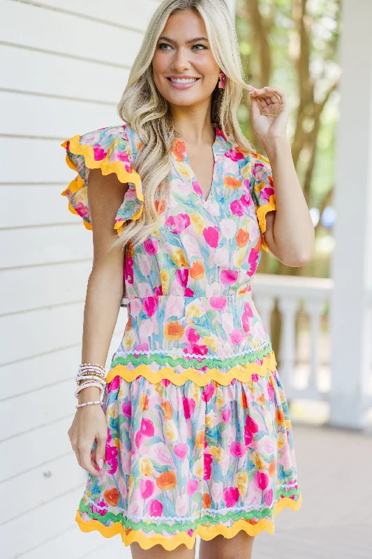 Soft Fabric Choices Everyday Style Make The Move Pink Floral Dress