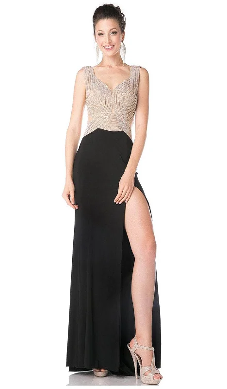 Street Chic Clothing Elegant Comfort Ladivine KD009 - Sheath Dress Beaded V-Neckline Prom Dress Street Chic Clothing Elegant Comfort Ladivine KD009 - Sheath Dress Beaded V-Neckline Prom Dress
