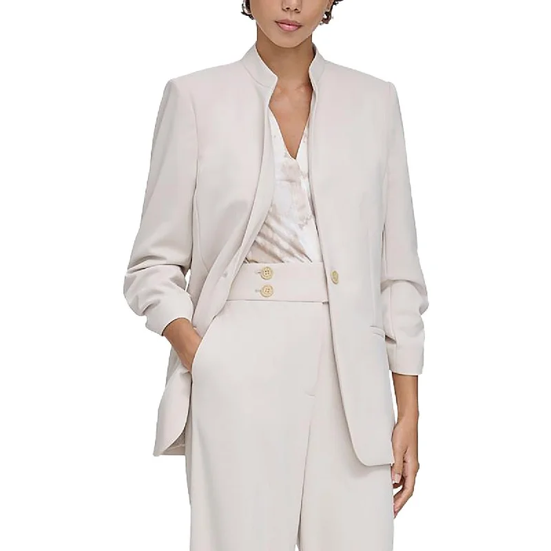 Street Chic Clothing Soft Layers Calvin Klein Womens Office Work One-Button Blazer