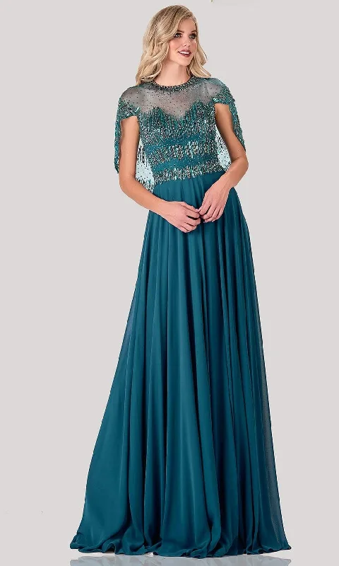Effortless Fashionwear Fashionable Comfortwear Terani Couture - 2111M5295 Embellished Jewel Neck A-line Gown Effortless Fashionwear Fashionable Comfortwear Terani Couture - 2111M5295 Embellished Jewel Neck A-line Gown