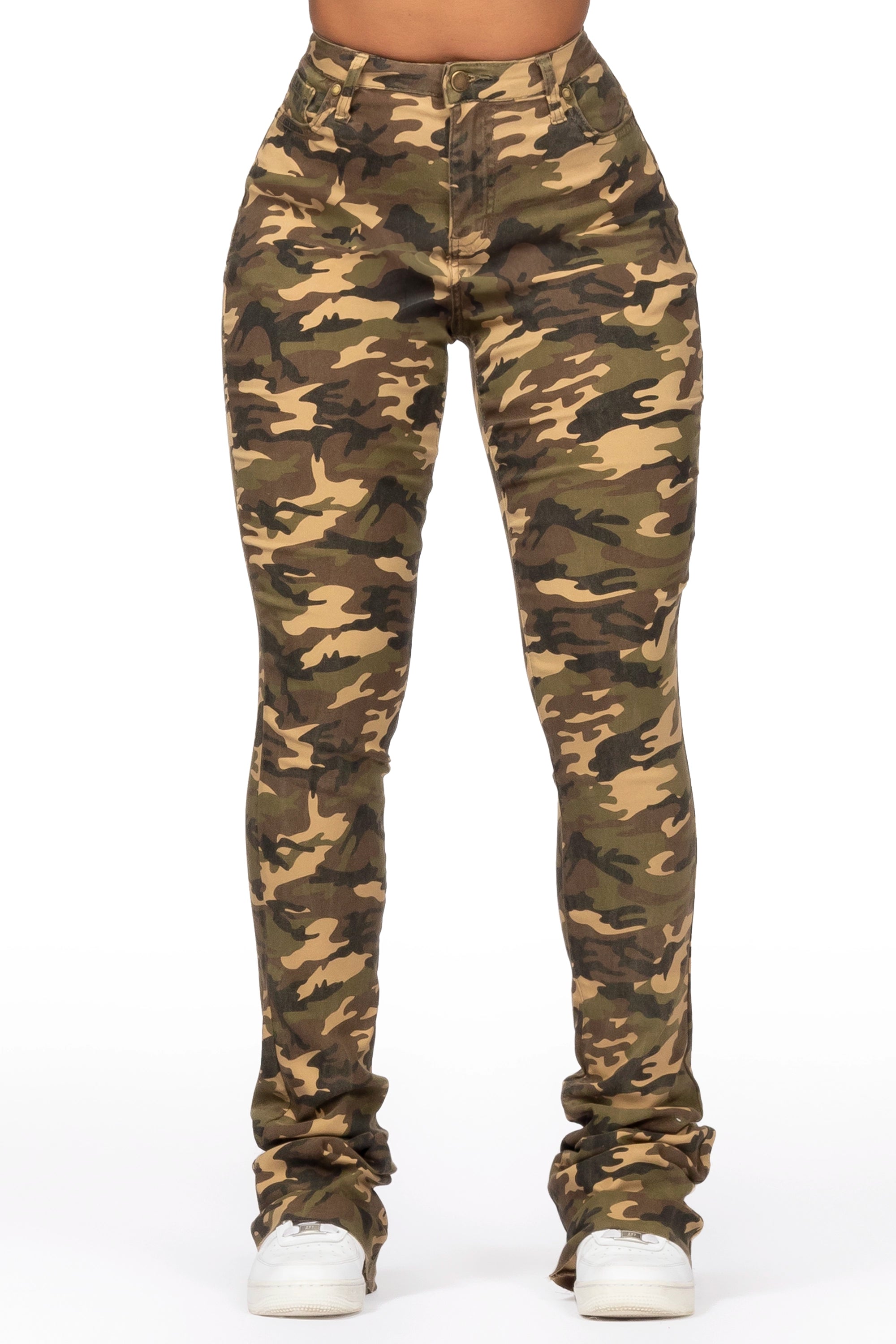 Effortless Wear Fits Practical Fashion Salute Camo Super Stacked Jean