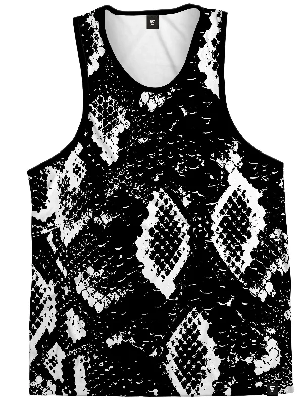 Affordable Layers Easy Chic Snake Skine (Black) Unisex Tank Top
