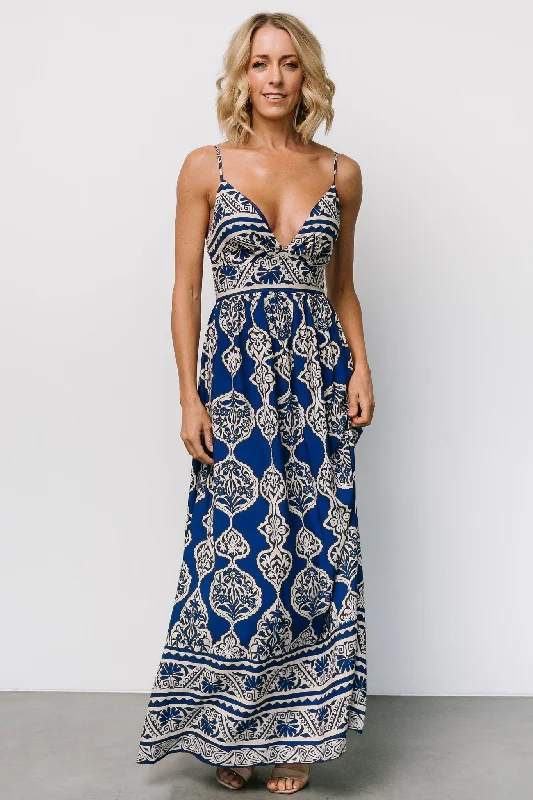 Affordable Layers Easy Style Davinah V Neck Maxi Dress | Blue Print