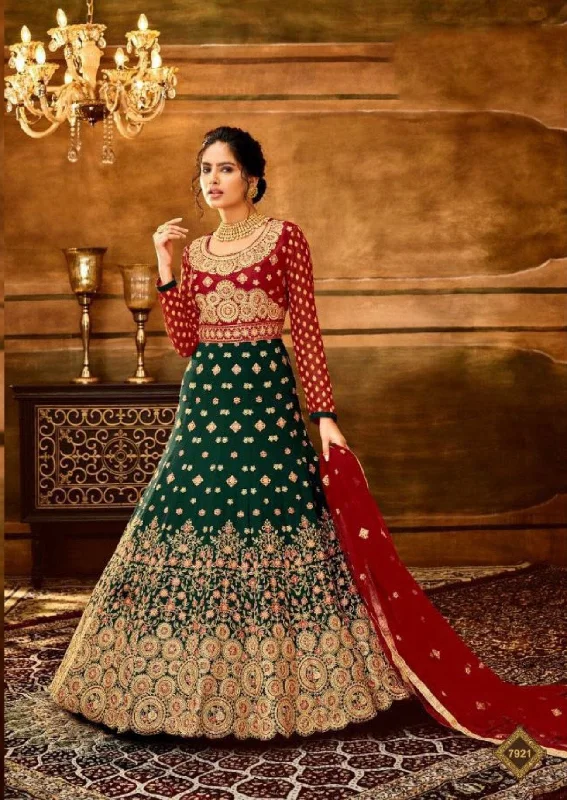 Relaxed Chic Practical Layers Georgette Anarkali Suit with Sequence and stone work