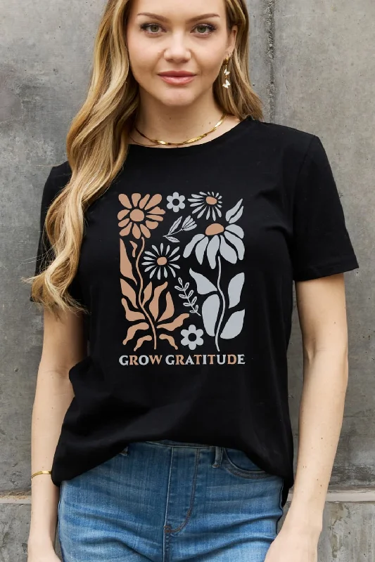 Cozy Day Outfits Easy Fashion Simply Love Full Size GROW GRATITUDE Graphic Cotton Tee Cozy Day Outfits Easy Fashion Simply Love Full Size GROW GRATITUDE Graphic Cotton Tee
