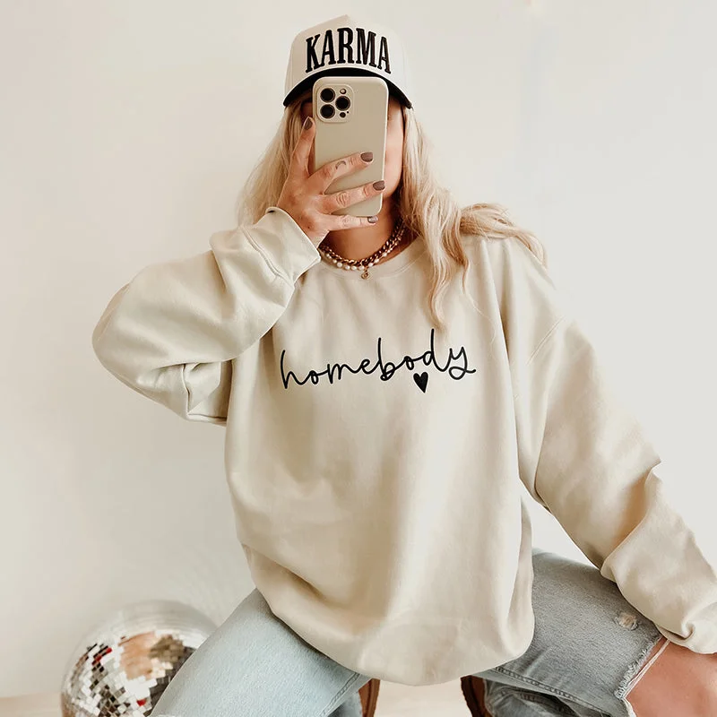 Effortless Wear Fits Classy Outfits Homebody Minimalist Crewneck Sweatshirt
